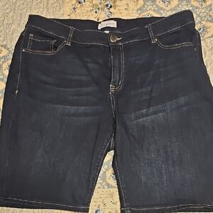 Lane Bryant Indigo Stretch Denim Bermuda Shorts